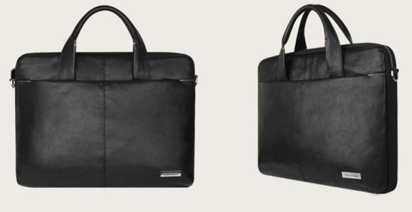 High quality PU Leather Laptop Bags with long shoulder strap