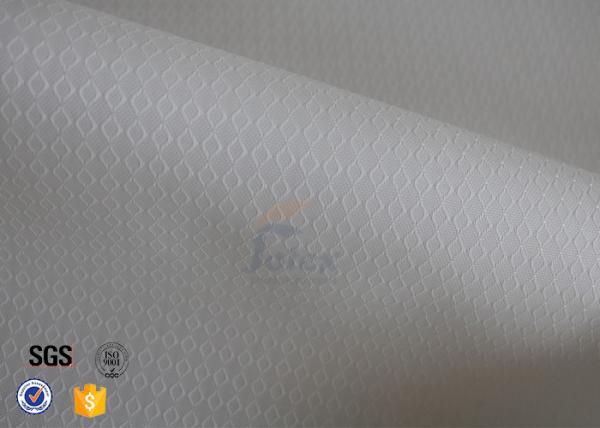 300g 0.009 White Silicone Fiberglass Fabric For BBQ Apron Fire Sparks Resistant