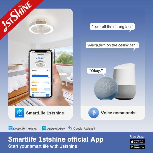 1stshine Indoor Ceiling Fan Modern Design for Low Ceilings Power Saving Natural Wind