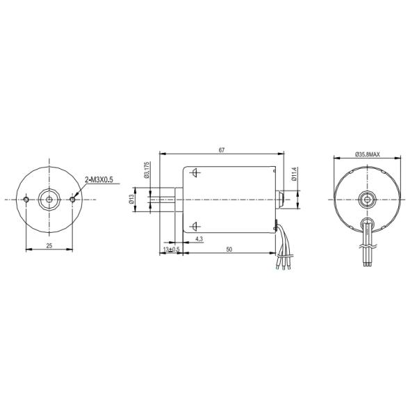 Мотор медицинского оборудования 24В 2500~6000RPM 7.5W KG-3650DC24 Для медицинского оборудования