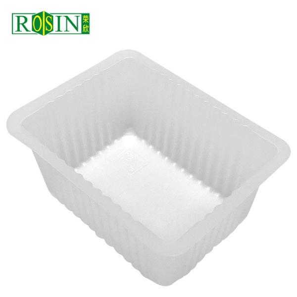 Thermoforming Vacuum Sealed Frozen Food Tray Plastic Tofu Tray Disposable