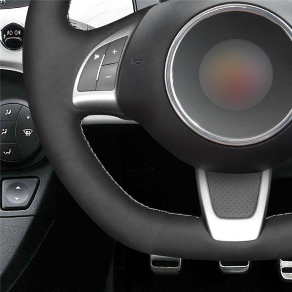 MEWANT Interior Car Accessories For Fiat Abarth 500 500C 595 595C Fiat 500 500C Luxury Steering Wheel Cover Suede For Cars