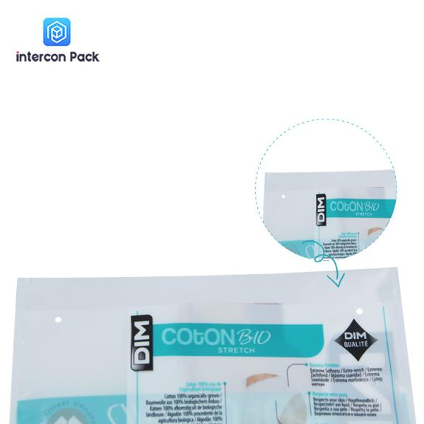 Upright Paper Plastic Composite Bag Environmental Protection For Garment Packaging