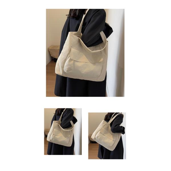Large Capacity Work Oxford Tote Shoulder Bag Customized Open Closure Waterproof Nylon