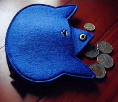 factory price high quality lovely felt coin wallet/coin purse
