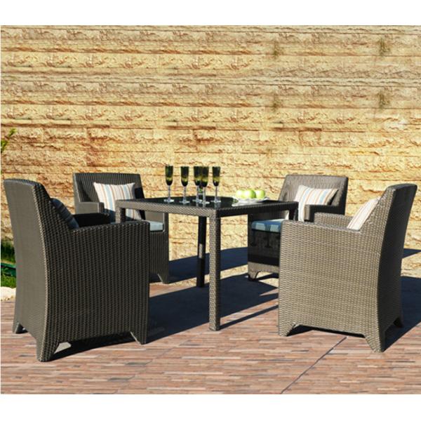 Modern luxury PE rattan dinning table chair waterproof outside patio dinning table chair furniture