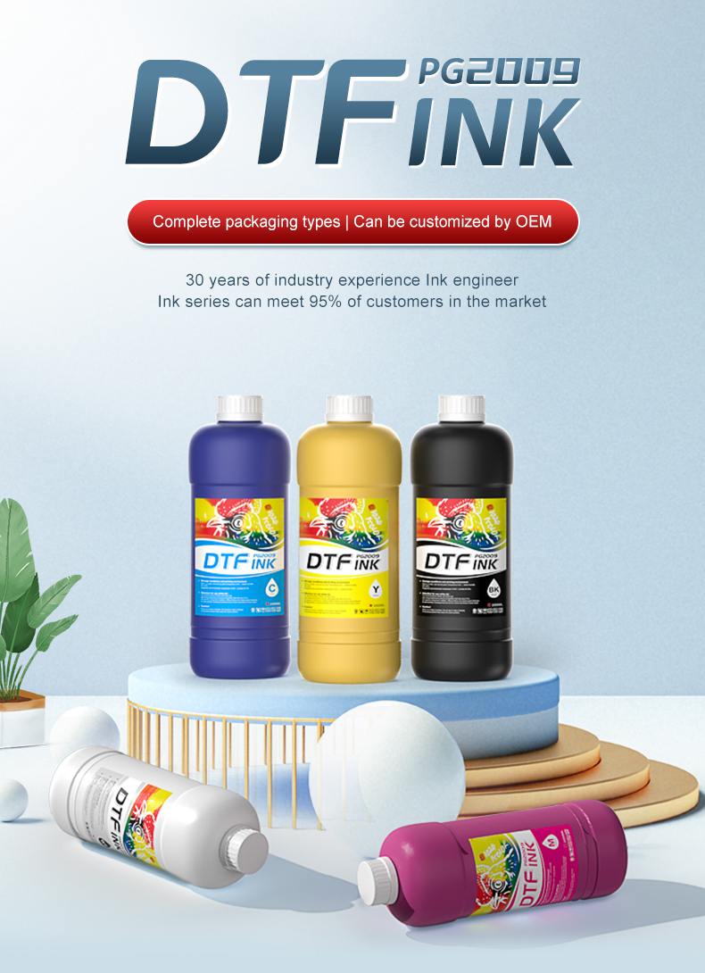 Fcolor No Clog Direct to Film White Ink CMYK Heat Transfer Printing DTF Ink for DTF Printer
