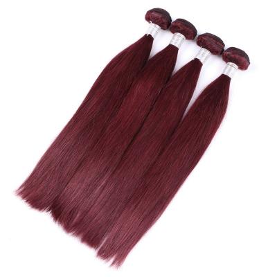 do Weave peruano brasileiro reto do cabelo humano do cabelo de 99j Borgonha trama popular do dobro da venda