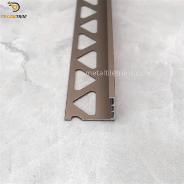 Metal Tile Trims Aluminum Tile Edge Trim Floor Edge Finishing Brown