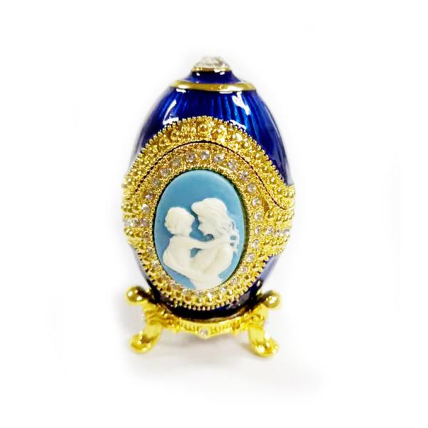 European Easter Egg Jewelry Box Jewel Storage Organizer Event Home Decor Easter Egg Jewelry Box Enamel Trinket box