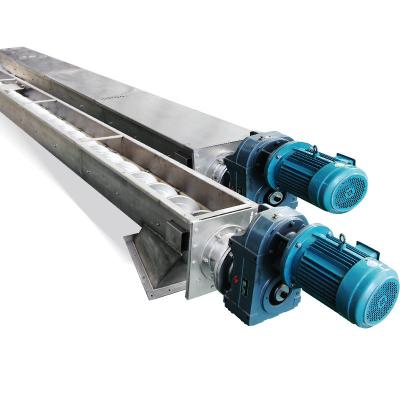 Manganese Steel Sludge Screw Conveyor Shaftless Spiral Conveyor For Sand Dry Powder