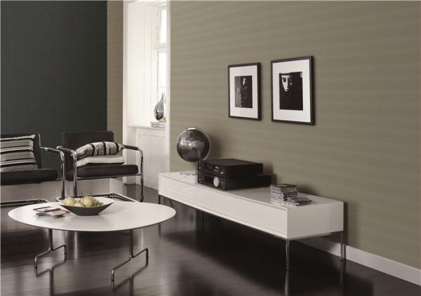 Non Pasted Faux Grasscloth Wallpaper / TV Background Wet Embossing Wallpaper
