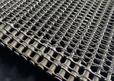 Metal Stainless Steel 304 Mesh Chain Conveyor Belt With Rod
