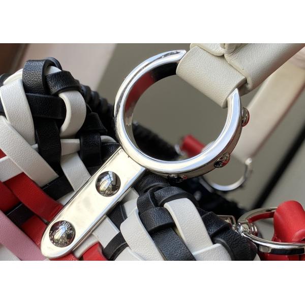 Rattan Weaving Handmade Crossbody Bag , Red Handmade Rattan Bag