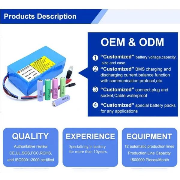 OEM ODM LiFePO4 литий аккумуляторный пакет NMC NCM перезаряжаемая литийная батарея для электрического велосипеда электрический скутер