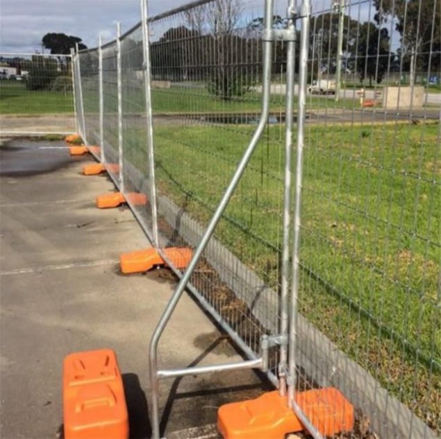 Depot Ready Temporary Portable Security Fence Panels Stackable Ballast Rapid Deploy System