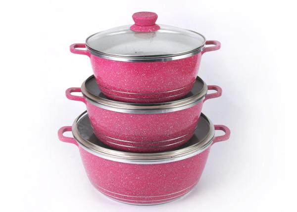 36cm Aluminium Mirror Polished 6Pcs Colored Big Soup Pot