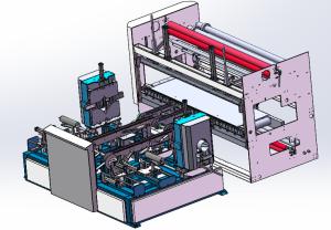 Máquina de embalagem de rolos de tecido multifuncional
