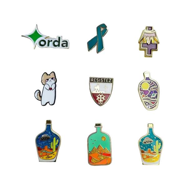 Épinglettes personnalisées en émail doux - 1,5 po - Badges en métal