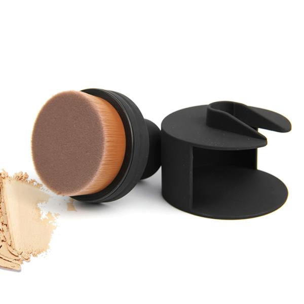 Макияж Kabuki OEM чистит учреждение щеткой черных щетинок высокой плотности жидкостное