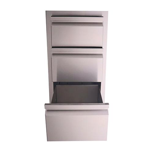 Grill Stainless Steel Drawers For Outdoor Bbq Kitchens 20 Inch BBQ Triple Storage