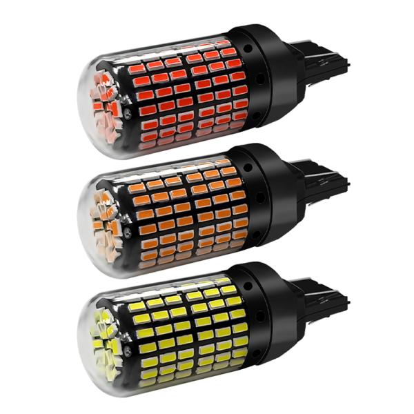 T20 144smd Car Led Bulb 1156 1157 7440 7443 White Yellow Red Light Led Turn Signal Light Driving Reverse Brake Light Bul
