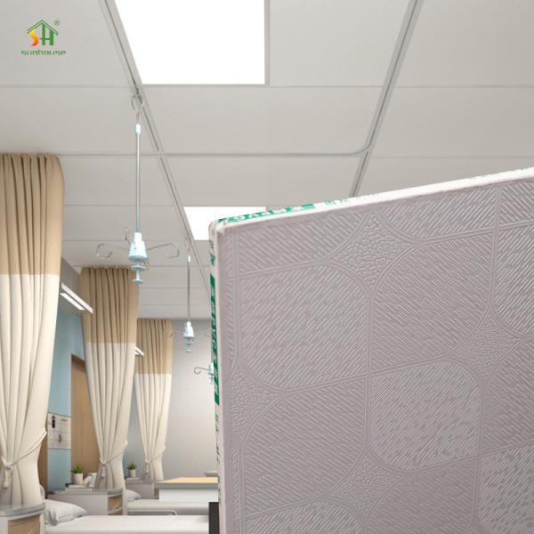 Painel de teto 7.5mm da gipsita do PVC de 595 x de 595mm densamente para a decoração interior do teto