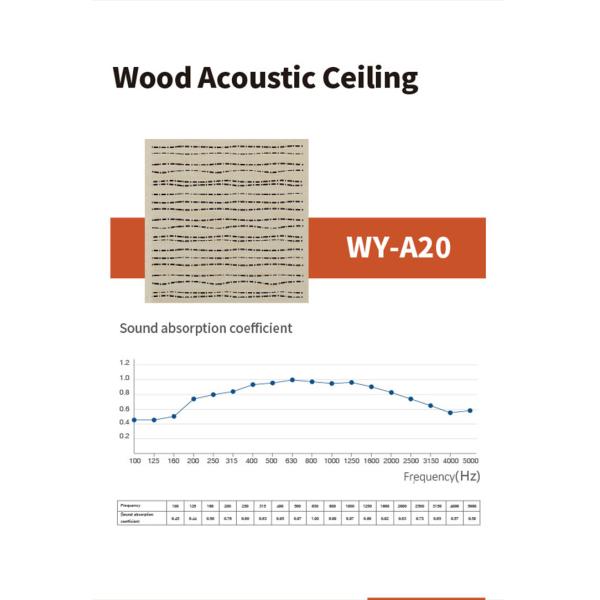Деревянные акустические потолочные панели для дерева