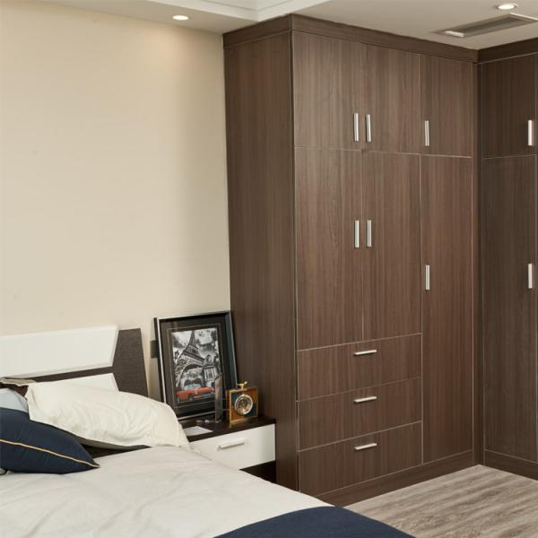 Modular Modern Wooden PVC Wardrobes Bedroom Wardrobe Sliding Door