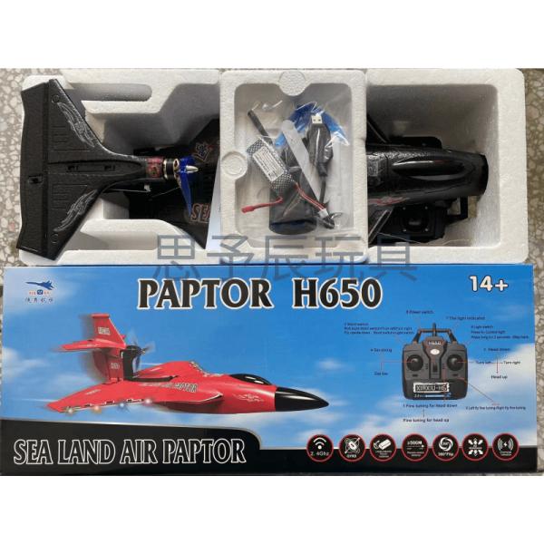 Brushless Motor H650 Aerobatics Stunt Led Light Epp Foam Sea Land Air 2.4g Proportional Radio Control Rc Jet Plane For Boys