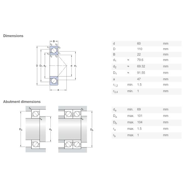 7212BEP 7214BEP 7215BEP Ball Bearing Contact Angle Carbon Steel High Precision
