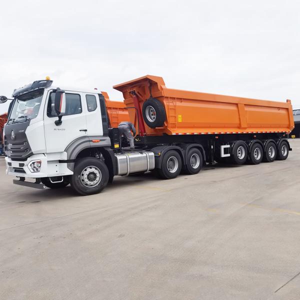 60-Ton 12R20 Tires Heavy Duty Truck 4-Axle Dump Truck Semi-Trailer Customizable Side Wall Thickness 6 Mm Tire 12.00R20