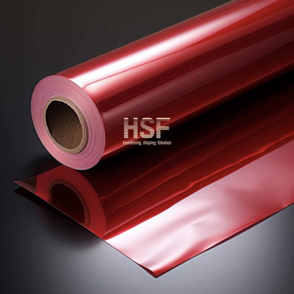 Прозрачная красная пленочная пленка с флуоросиликоновым покрытием 30um