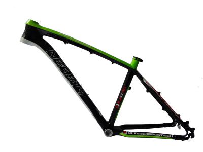 100% Carbon Frame MTB Frame 26er 15/17 Mountain Bicycle/Bike Frame Yellow-green