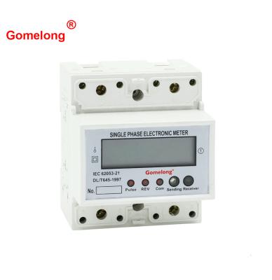 High Quality Gomelong Single Phase Din Rail Type Modbus Rs485 Wireless Smart Energy Meter