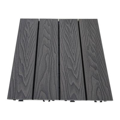 O telhado WPC do chocolate telha o deck composto plástico de madeira anti UV de 300*300mm DIY