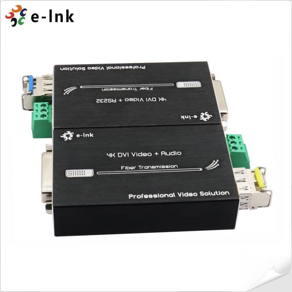 Extendor à fibre optique 4K DVI avec connecteur SFP/LC RS232 jusqu'à 20 km