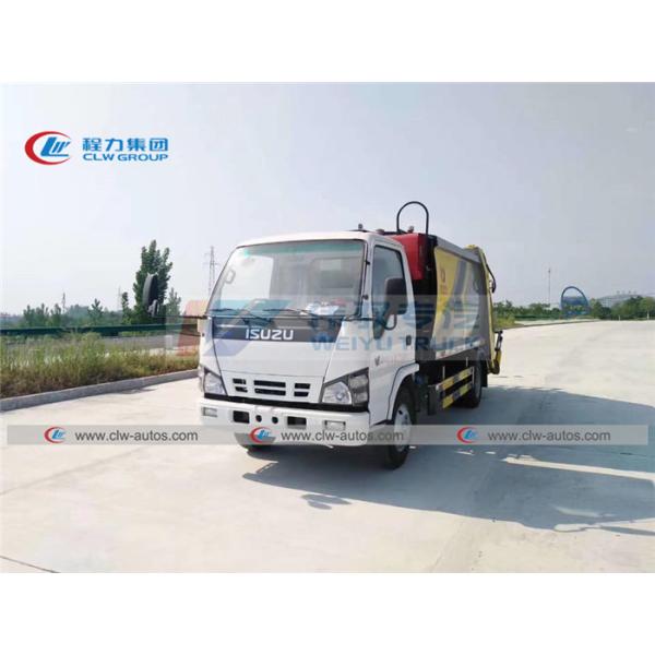 ISUZU 600P 5cbm Hydraulic Garbage Compactor Vehicle
