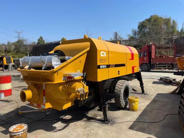 Rexroth Used Shacman Stationary Concrete Pump HBT60C 6830×2125×2685mm