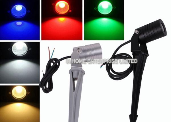 Black / Sliver Spike Base Outside Led Flood Lights , IP67 Led Landscape Light