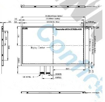 Resistance Touch Screen Mini LCD Screen , 3.3V Digital Interface 800 * 480 TFT LCD Module