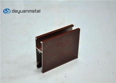 Brown Color Temper T5 Wood Grain Aluminum Extrusion For Sliding Windows