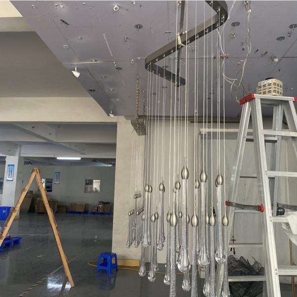 Американские высокие потолки люстры Водяные капли Кристальные люстры