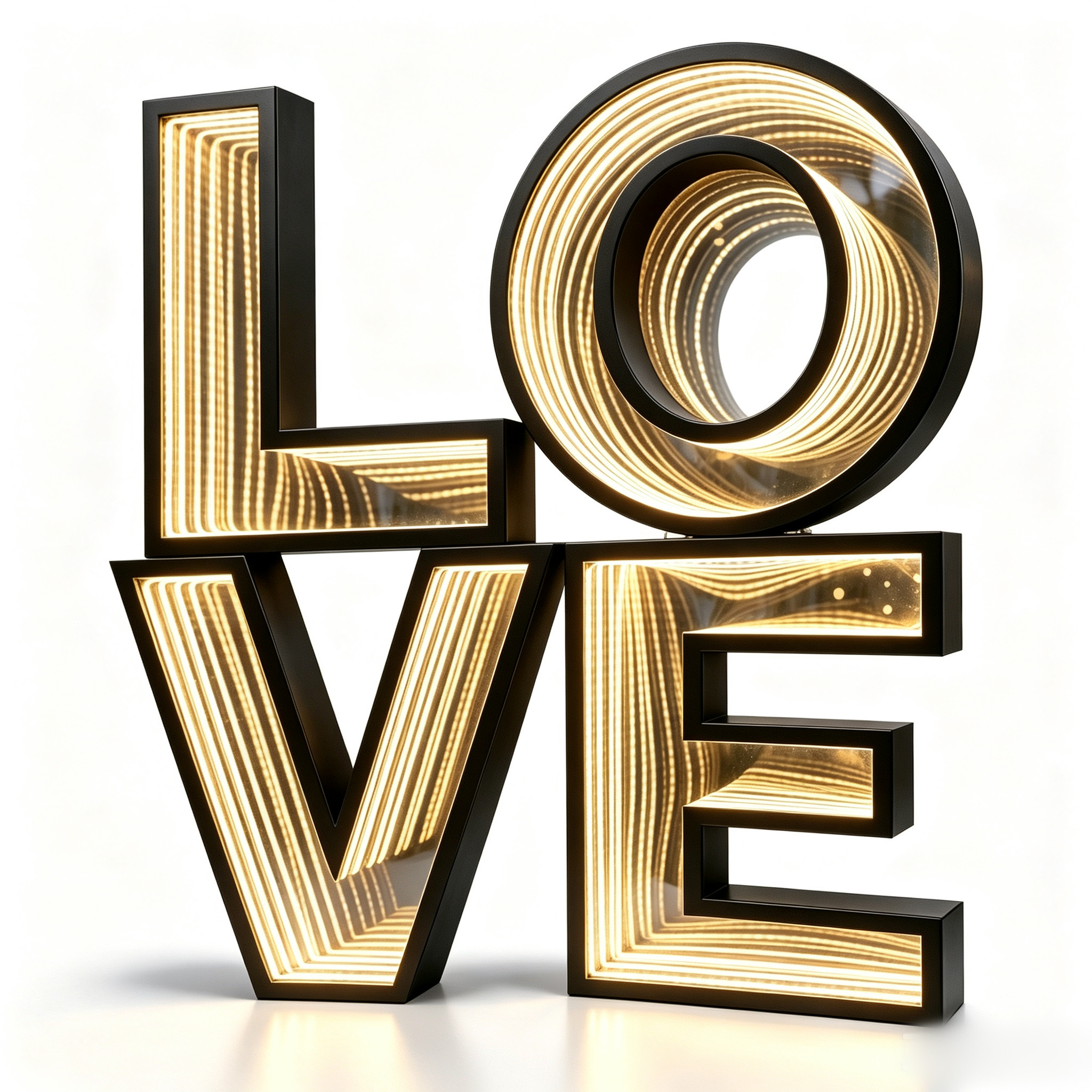 LOVE Letter Infinity Mirror LED Lights For Wedding Backdrop Valentine Party