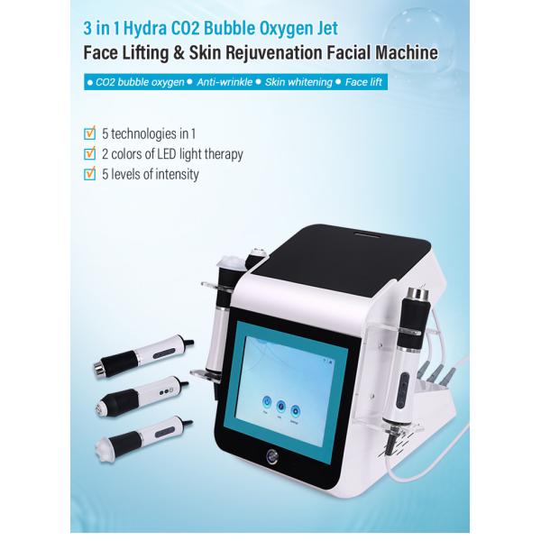 3 in 1 Bubble Oxygen Hydra Dermabrasion Machine CO2 Jet Peel Facial Care Machine