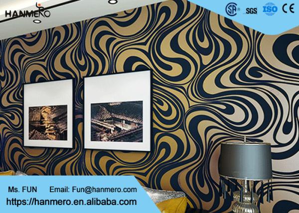 0.7*8.4m Modern Strippable Non Woven Wallpaper With Bronzing Color