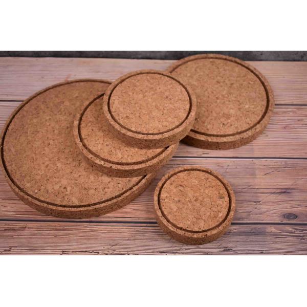 2.5x2.2x0.8 Flower Vase Natural Cork Coasters Base Glass Dome Fadeless Moistureproof
