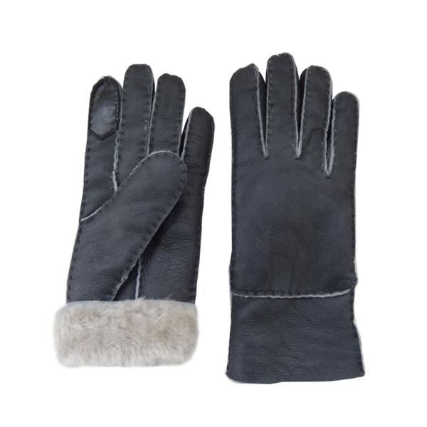 Sheepskin Mens Leather Smart Gloves , Winter Mens Lined Leather Gloves