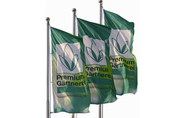 Business Custom Outdoor Advertising Flags 110 Gram Knitted Polyester