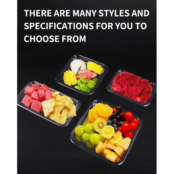 Clear Disposable Plastic Food Containers Hinged Lid Box For Cake Pastries